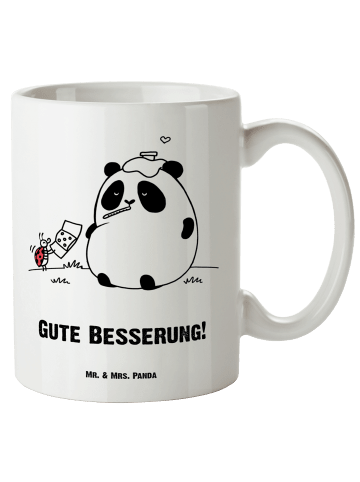 Mr. & Mrs. Panda Becher Panda Gute Besserung mit Spruch in Weiß