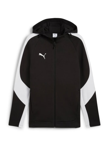Puma Sweatjacke 'teamEVOSTRIPE' in schwarz