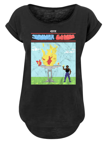 F4NT4STIC Long Cut T-Shirt Retro Gaming Summer Games in schwarz