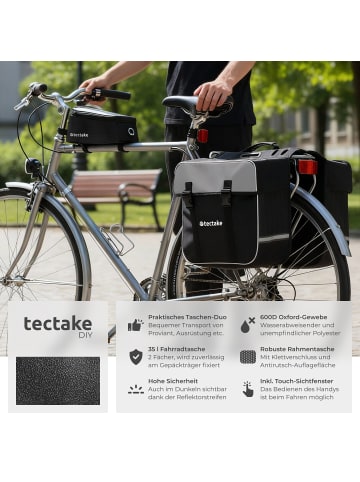 tectake Set Radgepäcktaschen Georg mit wasserabweisendem Schutz