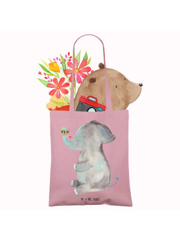 Mr. & Mrs. Panda Tragetasche Elefant Biene ohne Spruch in Rosa Pastell