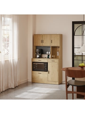 SoBuy Küchensideboard in Hell Eiche - (W) 40 x (H) 170 x (L) 100 cm