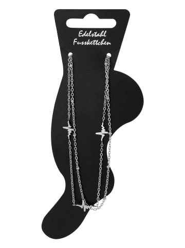 Adeliás Damen Armband – Herz aus Edelstahl 24 cm in silber