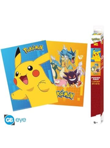 Abysse Deutschland Papeterie/PBS - POKEMON Set 2 Chibi Posters - Farbige Charaktere (52x38)