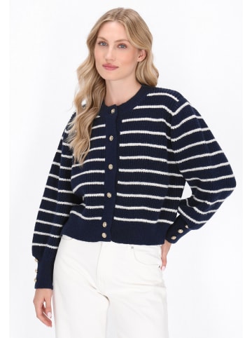 DreiMaster Women Cardigan in navy offwhite