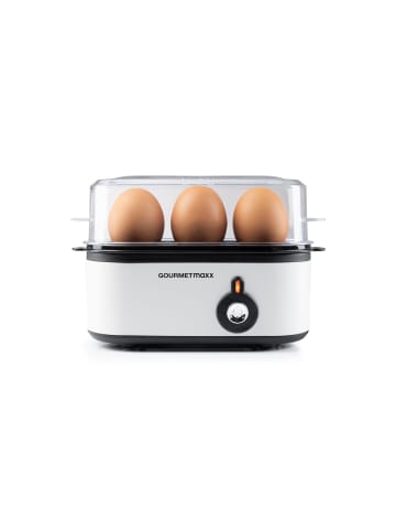 Gourmet Maxx Eierkocher für 3 Eier 210W weiß Weiß