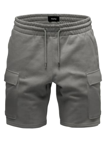 Humy Bermuda Sweat Shorts Casual Cargotaschen in Dunkelgrau