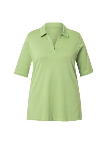 Ulla Popken Poloshirt in erbse