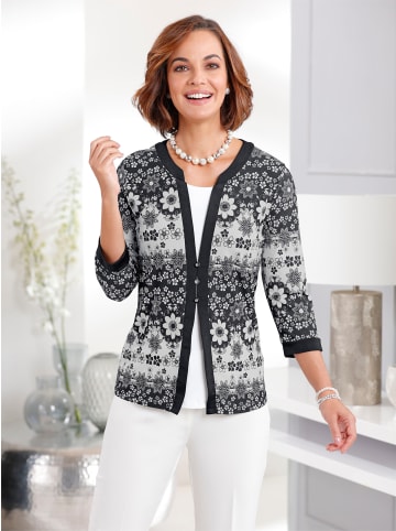 WITT WEIDEN 2-in-1-Shirt in ecru-schwarz-bedruckt