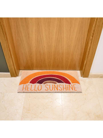 relaxdays Fußmatte "Hello Sunshine" in Bunt - 40 x 60 cm
