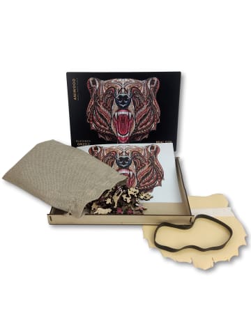 ANIWOOD Puzzle Bär M 150 Teile, Holz (22,2 x 31,5 x 3 cm) in Mehrfarbig in Mehrfarbig