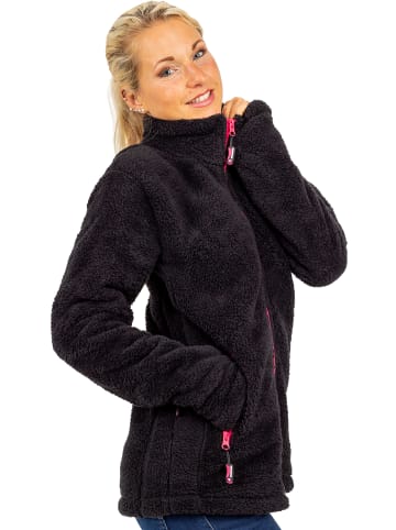 Reichstadt Damen Regular Fit Fleecejacke Kuschelige in Black