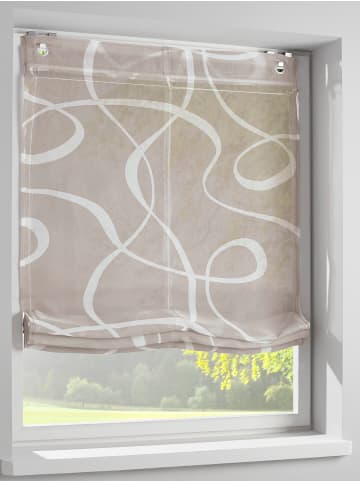 Heine Raffrollo in taupe-weiß