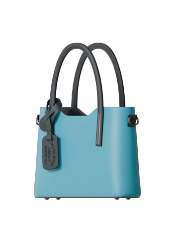 Kmisso Henkeltasche in Turchese/Nero