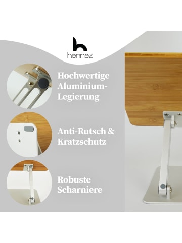 HENNEZ Laptopständer Linus Bambus Braun