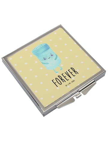 Mr. & Mrs. Panda Schminkspiegel Beste Freunde Salz mit Spruch in Gelb Pastell