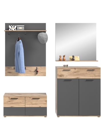 ebuy24 Garderobenaufstellung Mason Eiche Dekor 195 x 37 cm