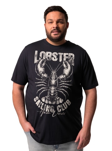 Men Plus Kurzarm T-Shirt in navy blau