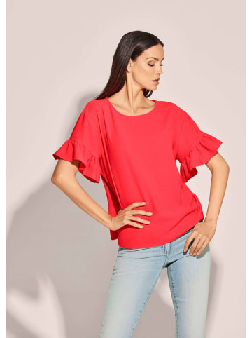 MADELEINE Hemdbluse mit glänzendem Finish in koralle