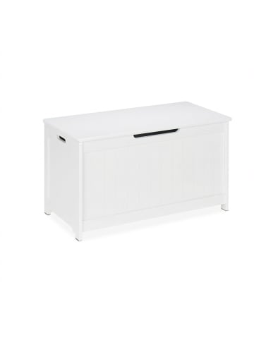 Aufbewahrungstruhe in Weiß - (B)80 x (H)45 x (T)40 cm