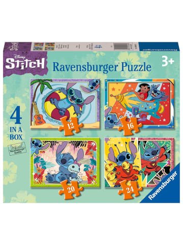 Ravensburger 4 in 1 Kinder Puzzle Box | Ravensburger | Disney Stitch | 12, 16, 20, 24 Teile