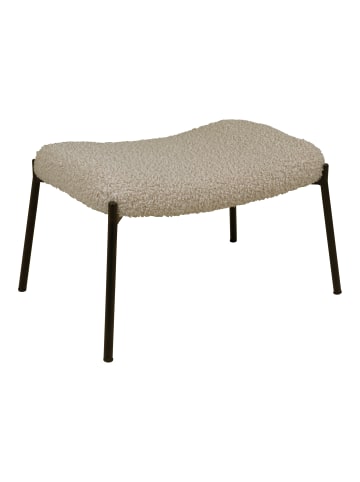 House Nordic Fußhocker GLASGOW Taupe Lammfell Optik