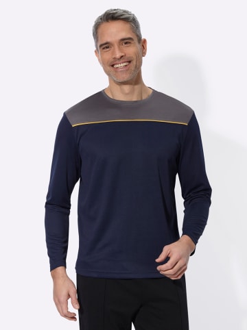 Sieh an! Freizeitshirt in anthrazit-marine