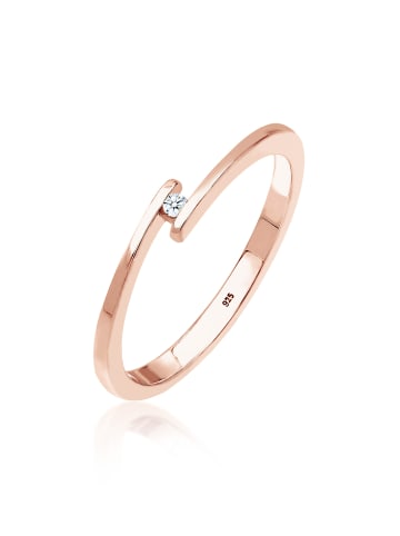 Elli DIAMONDS  Ring 925 Sterling Silber Verlobungsring in Rosegold