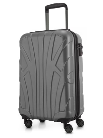 suitline Handgepäckkoffer 55x35x20 cm Carry-On 55cm Hartschale 34 L in Silber