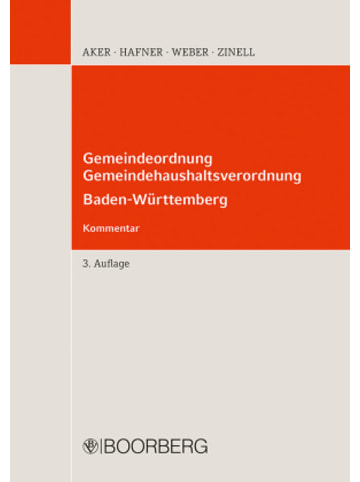 Richard Boorberg Verlag Buch - Gemeindeordnung, Gemeindehaushaltsverordnung Baden-Württemberg