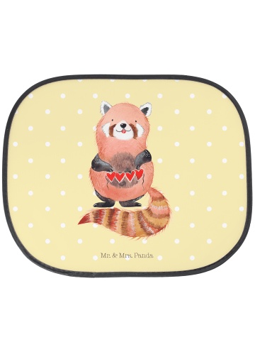 Mr. & Mrs. Panda Sonnenschutz Auto Roter Panda ohne Spruch in Gelb Pastell