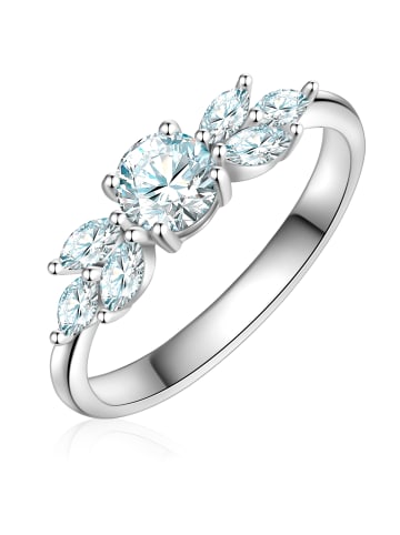 Trilani Ring aus Sterling Silber mit Zirkonia in silber