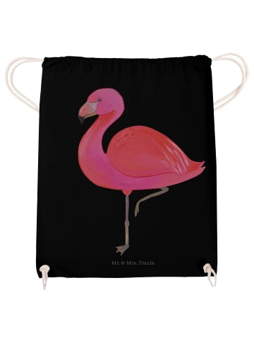 Mr. & Mrs. Panda Drawstring Bag Flamingo Classic ohne Spruch in Schwarz