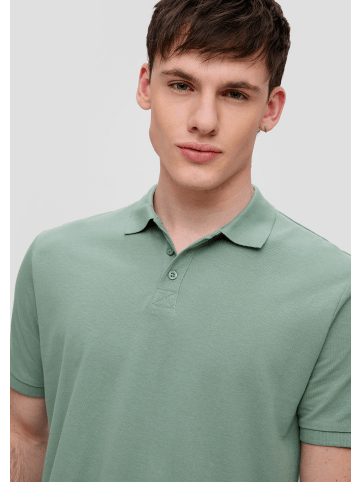 QS Polo-Shirt kurzarm in Grün