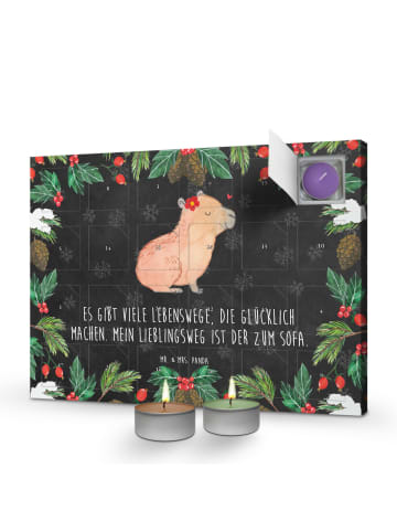 Mr. & Mrs. Panda Duftkerzen Adventskalender Capybara Blume mit S... in Kreidetafel