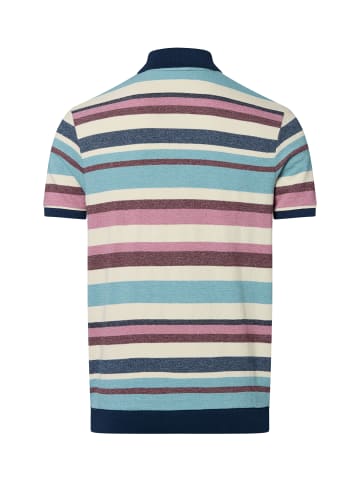 Nils Sundström Poloshirt in hellblau ecru - 0001