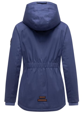 Marikoo Winterjacke Bikoo in Blue Violet with black fur