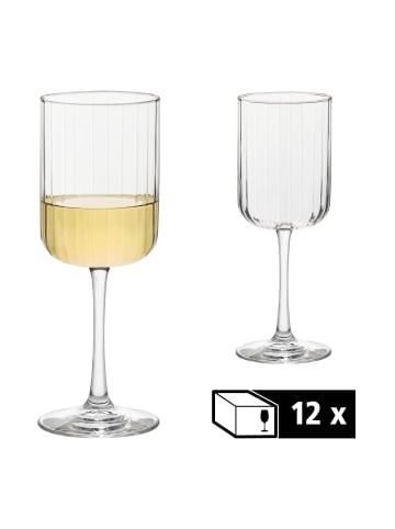 Libbey 12er Set Weinglas -LINEAR- 399 ml, Ø 8 cm, H: 21,5 cm