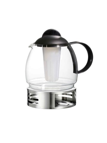 Ritzenhoff & Breker 2er Set Teekanne mit Sieb & Stövchen Ravenna 1,8 l in transparent