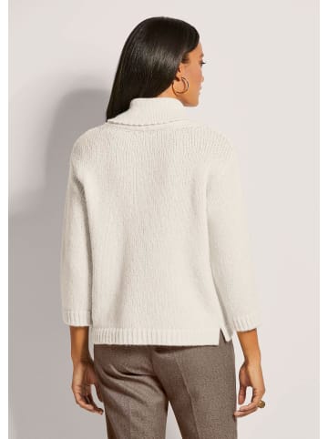 MADELEINE Rollkragen-Pullover mit 3/4-Arm in wollweiß