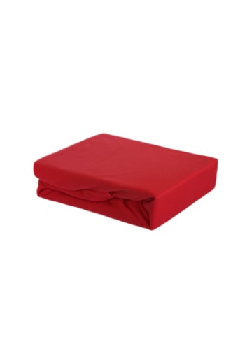 COFI 1453 Thermofleece Spannbettlaken mit Rundumgummizug - 125 gsm in Rot