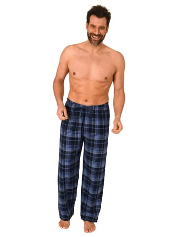 NORMANN Flanell Schlafanzug Pyjama Hose Karo - 76527 in marine
