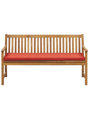 Beliani Gartenbank VIVARA in Braun/Rot - (W) 160 x (H) 88 x (L) 61 cm