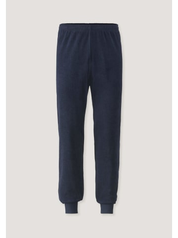 Hessnatur Hessnatur Frottee Schlafhose PURE COTTON aus reiner Bio-Baumwolle in mitternachtsblau