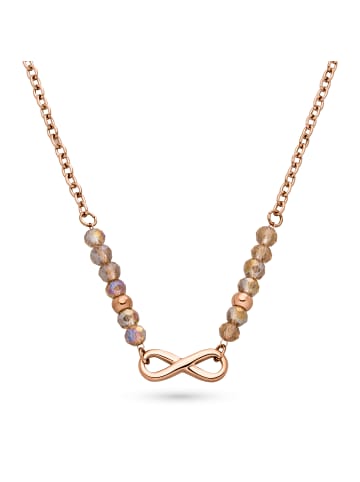 s.Oliver Kette mit Infinity und Schmuckperlen in roségold