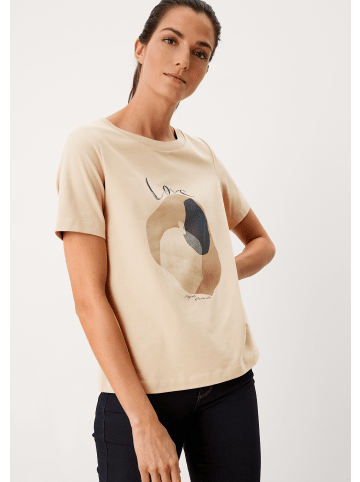 s.Oliver BLACK LABEL T-Shirt kurzarm in Beige-braun