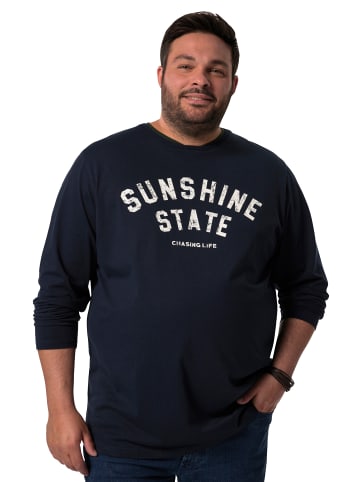 Men Plus Kurzarm T-Shirt in navy blau