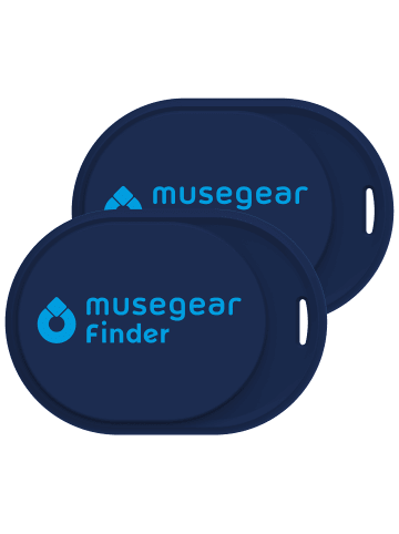 musegear Bluetooth-Schlüsselfinder "Finder mini" in dunkelblau - 2er Pack