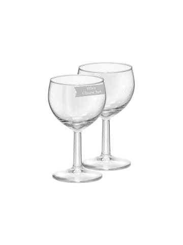 VAN WELL 60er Set Weingläser geeicht Ballon Profi in Transparent 0,1 l in transparent