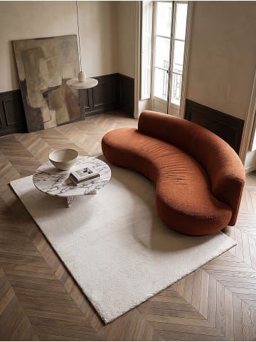 KADIMA DESIGN Hochflorteppich Uni Antirutsch weich wohnlich Wohnzimmer Schlafzimmer in Creme
